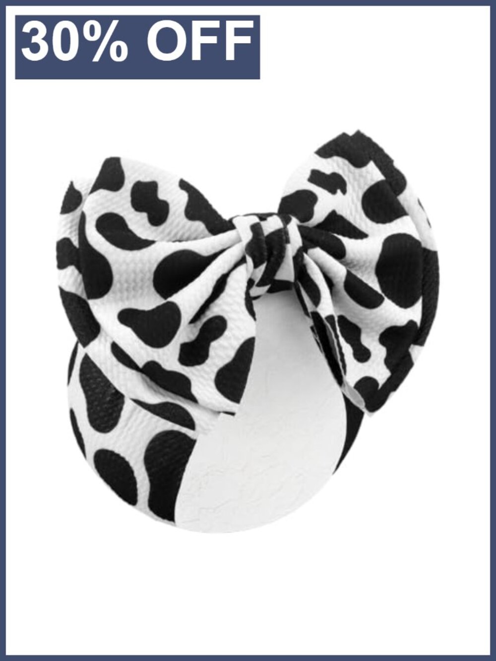 Baby Cow Print Bow Headband Nylon Cowgirl Hair Accessory for Newborn Infant